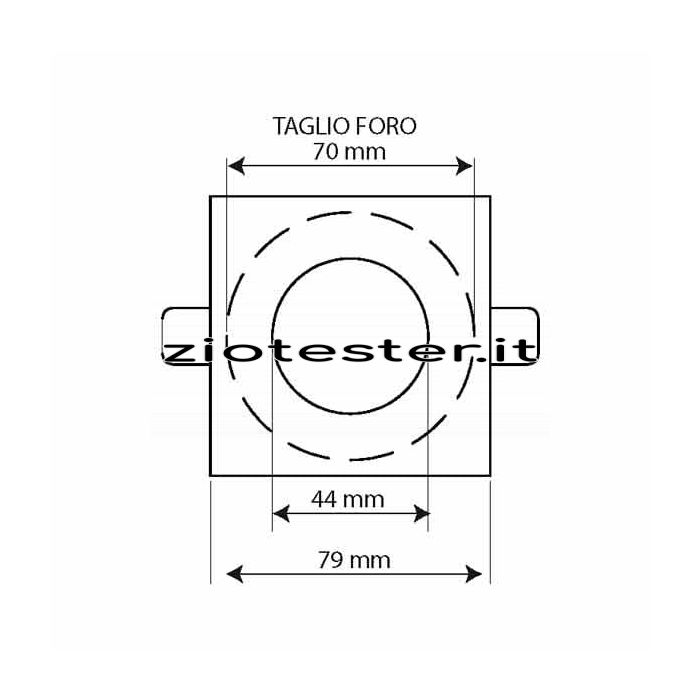 Lamp Holder Kit GU10 Ghiera  Fissadimensioni