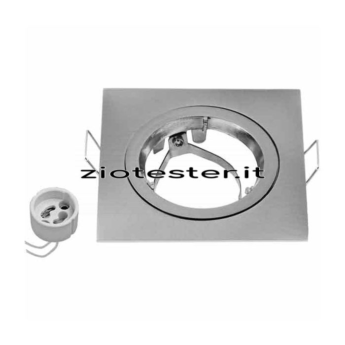 Lamp Holder Kit GU10 Ghiera  Fissa grigio satinato