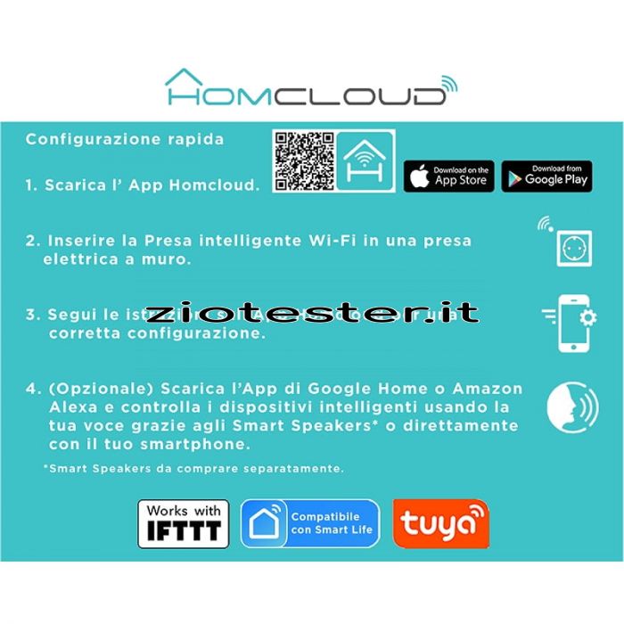 Presa Smart WiFi Schuko istruzioni