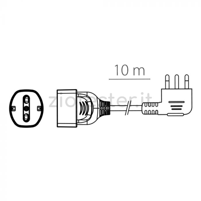 Cavo di prolunga a 2 pin, 100 m, 22 AWG, 12 V/24 V, rosso e nero, barra