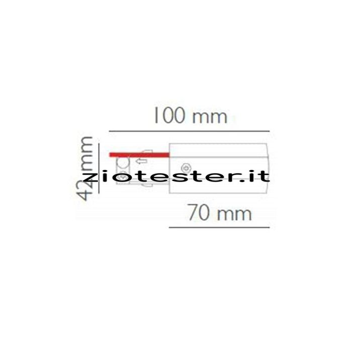 Terminale elettrificato sinistro per binario Track Light