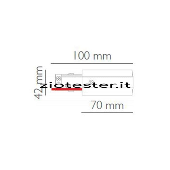 Terminale elettrificato destro per binario Track Light
