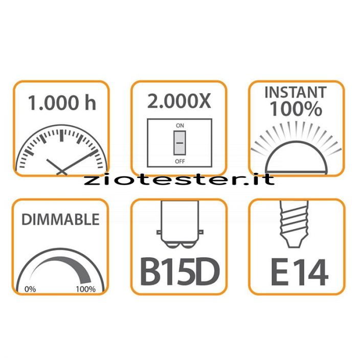 Lampadina a Incandescenza Small Bulb Standard 40W E14-info