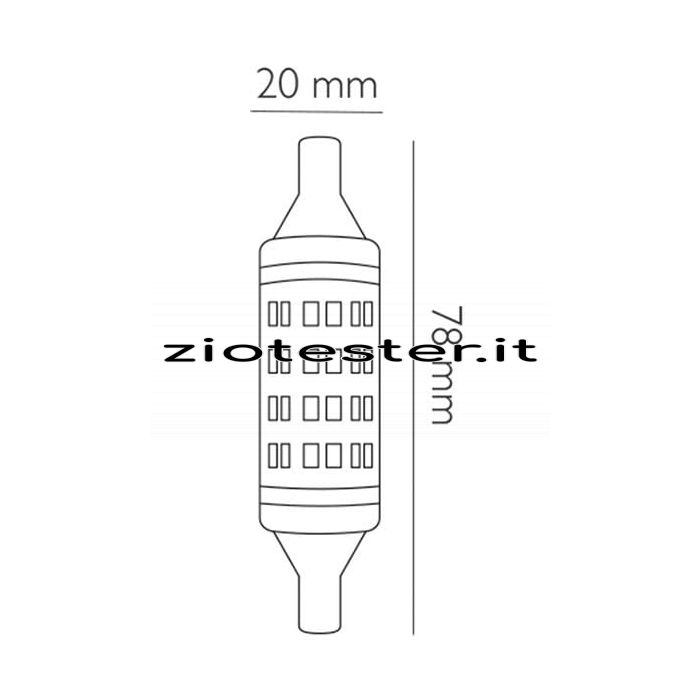 Lampadina LED Special Slim Equivalente a 48W dimensioni