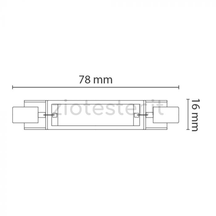 Lampadina LED R7s 4 Watt Tubo (500 lumen)