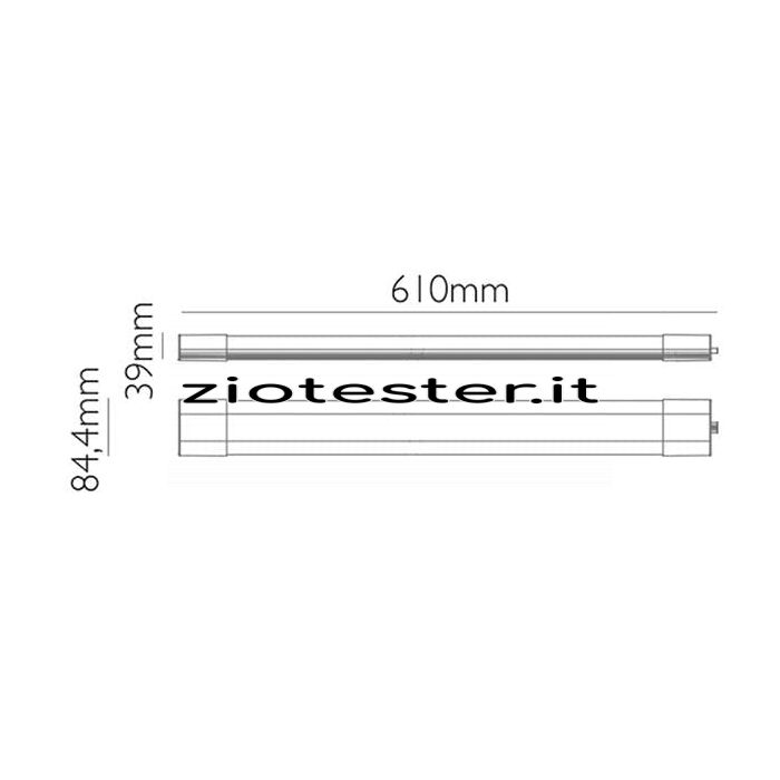 Plafoniera LED Linear Light 24W dimensioni