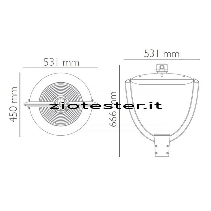 Lampada LED da esterno Garden 75W con sensore crepuscolare-tec