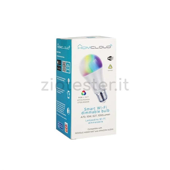 Lampadina LED E27 RGB Smart WiFi 11W confezione