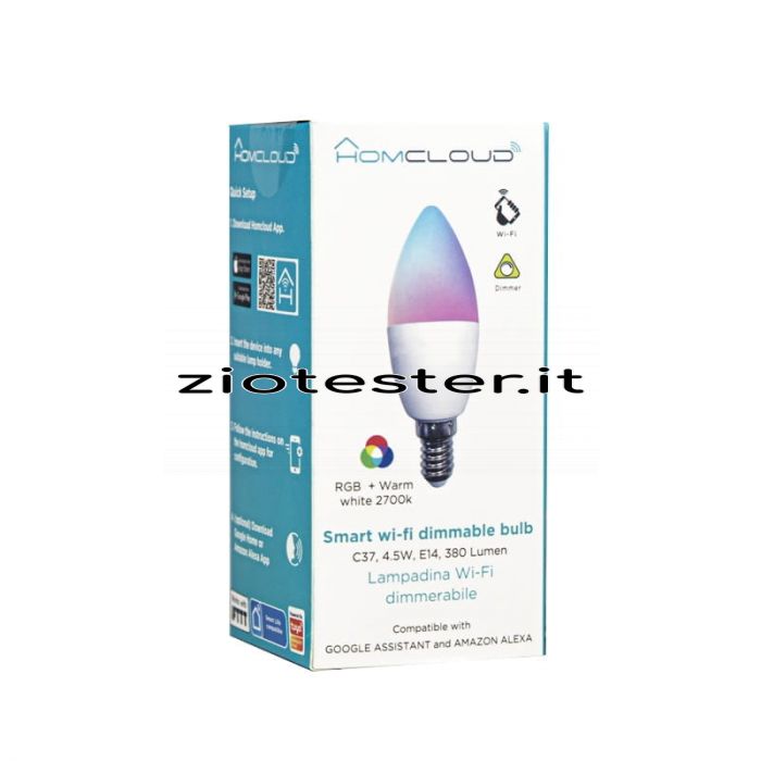 Lampadina LED E14 Smart WiFi RGB confezione