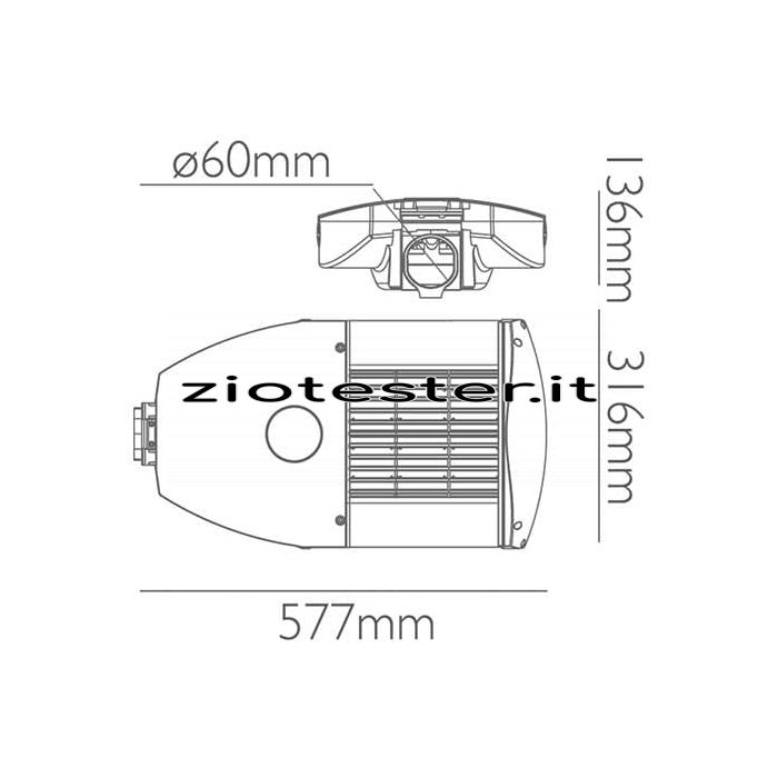 Lampada Stradale LED Premium 150W dimensioni