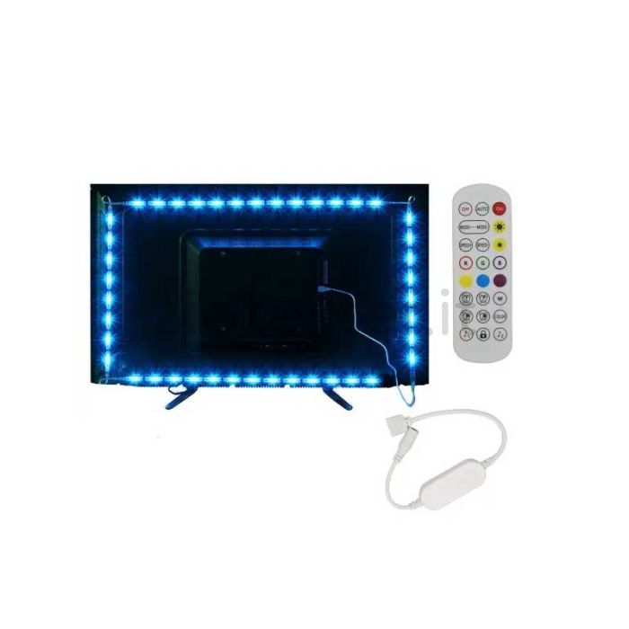 Kit Striscia LED TV SMART STRIP Wi-Fi RGB+Warm White 4W/m 2 metri