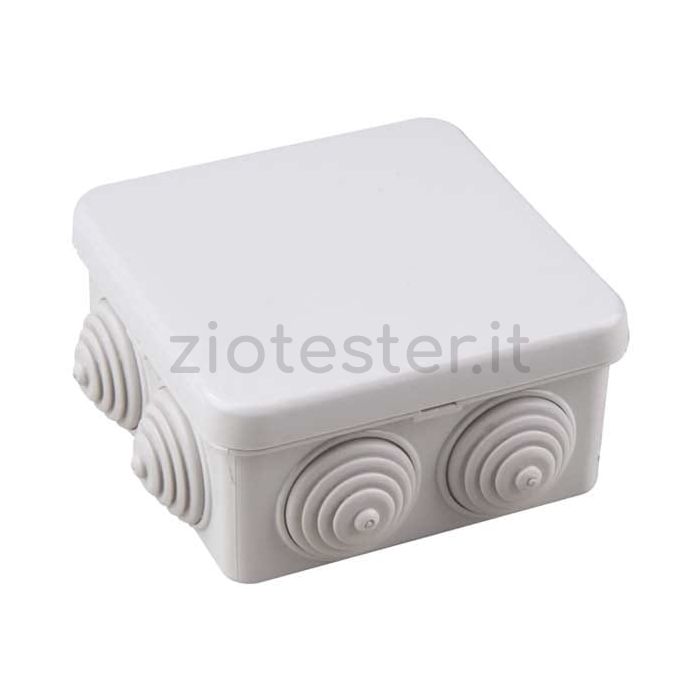 Scatola di derivazione con passacavi e coperchio 80x80x40mm