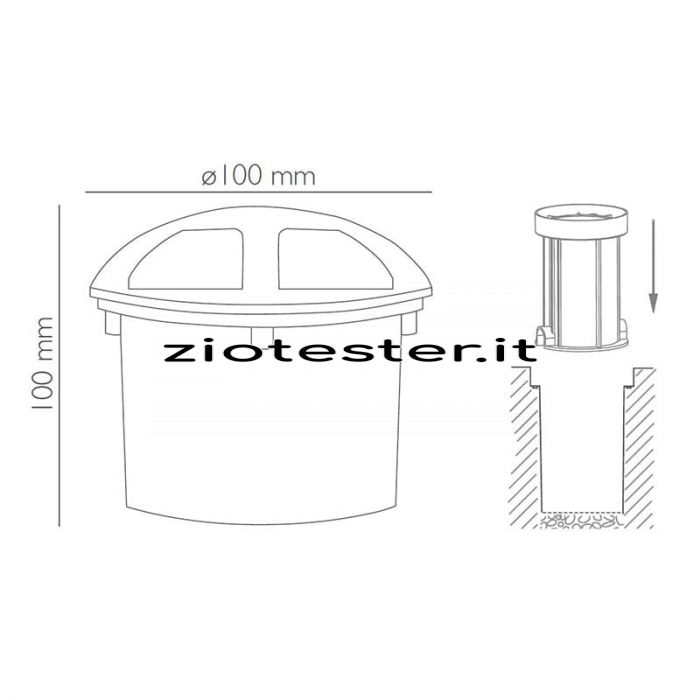 Faretto LED da giardino 3W Outdoor Inground Light Vasari-tec