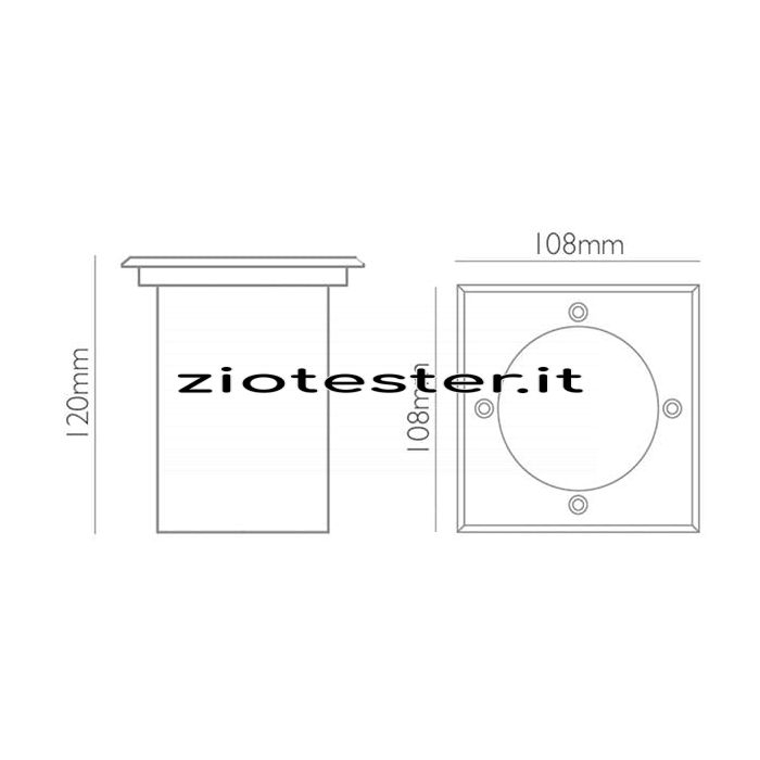 Portalampada Outdoor Step Light Leonardo dimensioni