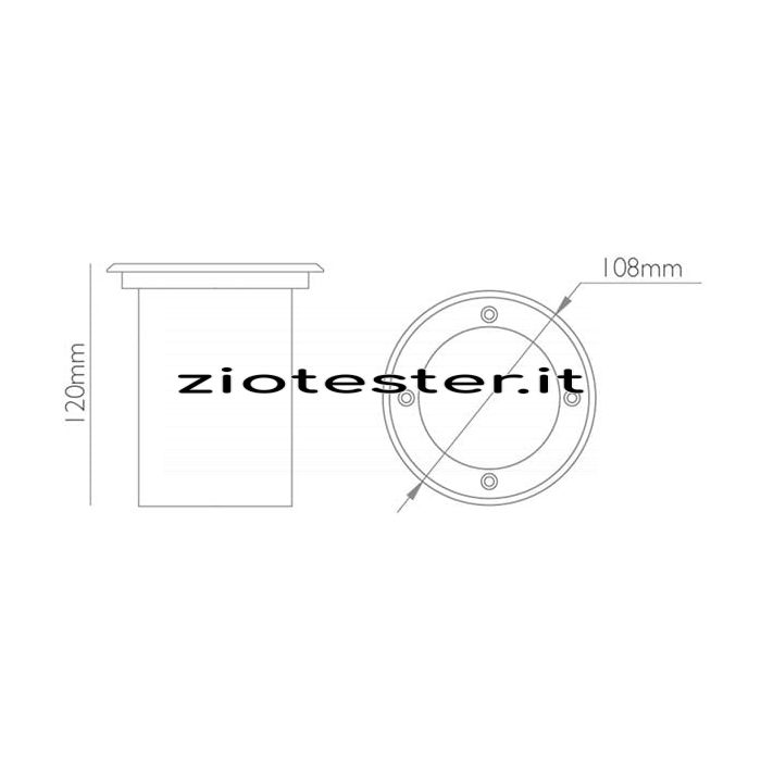 Portalampada Outdoor Step Light Caravaggio dimensioni