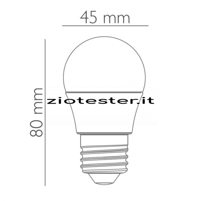 Lampadina LED Classic Miniglobe 8W E27-tec