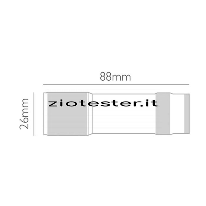 Torcia LED in alluminio 1W dimensioni