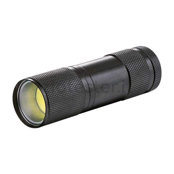 Torcia LED in alluminio 1W nero
