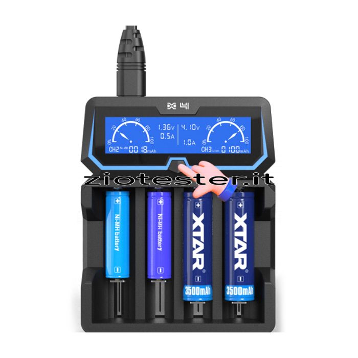 XTAR X4 Caricabatterie a 4 Slot