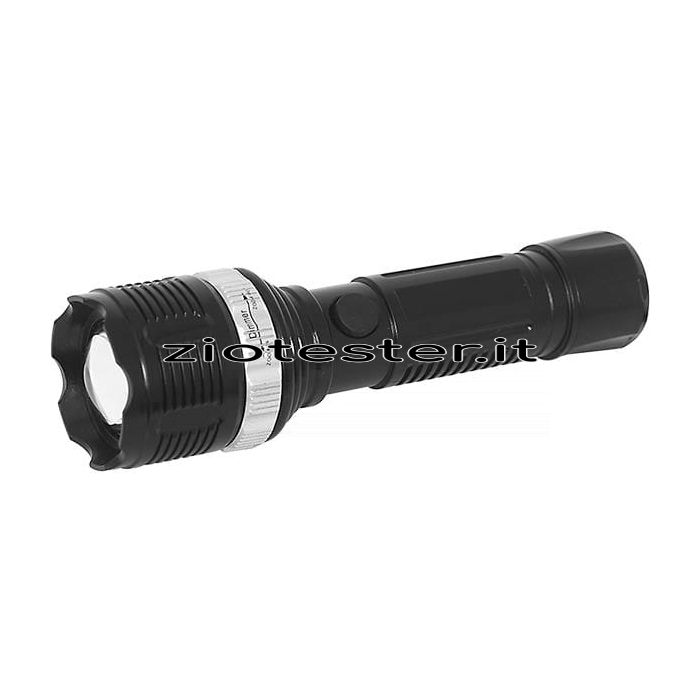Torcia LED in plastica con ghiera a rotazione