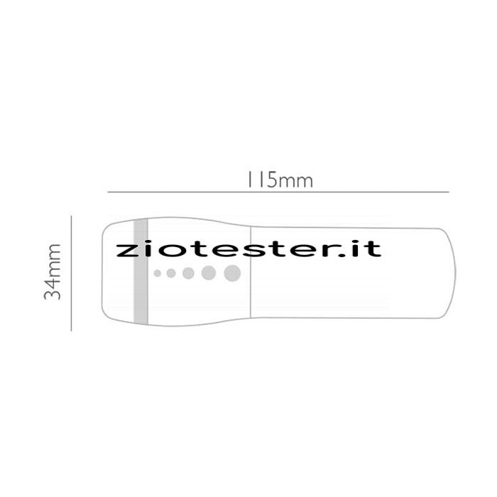 Torcia LED in plastica con ghiera a rotazione colorata dimensioni