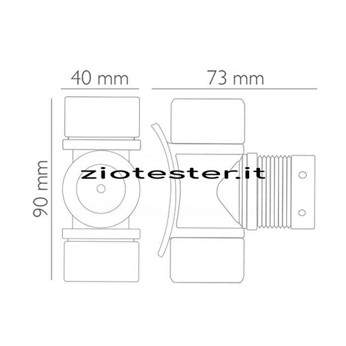 Torcia LED Frontale con cinghia Waterproof dimensioni