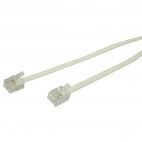 Cavo telefonico RJ11 + RJ14 Bianco