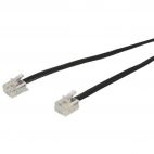 Cavo telefonico RJ11 + RJ14 Nero