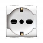 Presa Schuko Bivalente Serie LIVE bianco