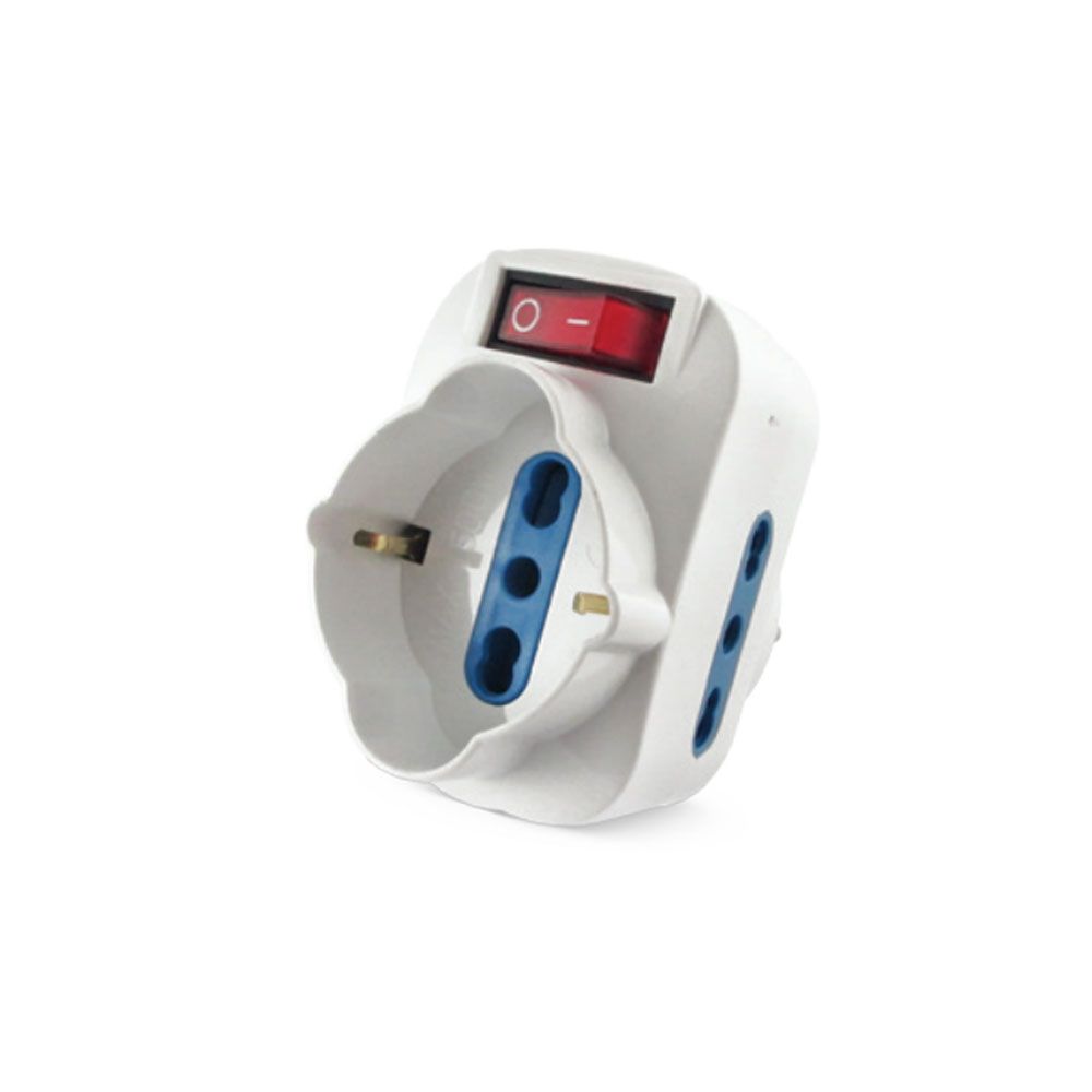 Multipresa 3 Prese Bipolari 3 Schuko Con Interruttore 16A - - Bianco - Cod. ATRL.5129 - ToolShop Italia - Foto 10