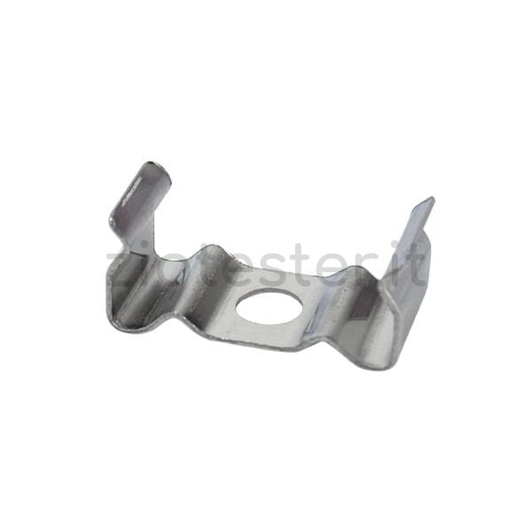 Clip di Fissaggio in Alluminio per Tubi LED T8 (2 Un.) Argento