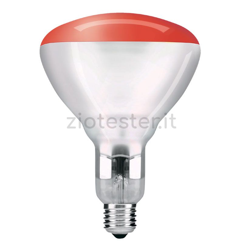 Lampadina Riscaldante A Infrarossi 275W E27 - Terapia Del Calore, Per Dolori Muscolari, Istantanea, Rosso, 183mm
