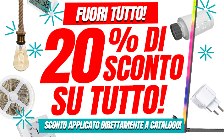 20% di Sconto su Tutto!